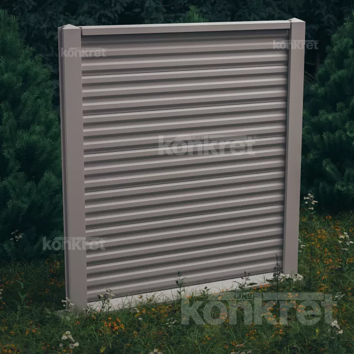 Betonska ograda Liner (KM100), visina 210 cm, siva (standardna)