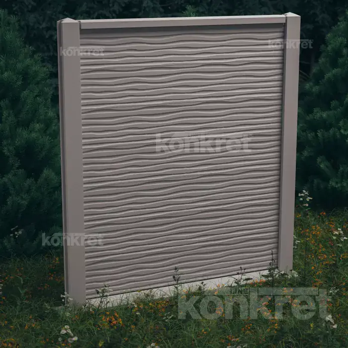 Betonska ograda Dune (KM201), visina 210 cm, siva (standardna)