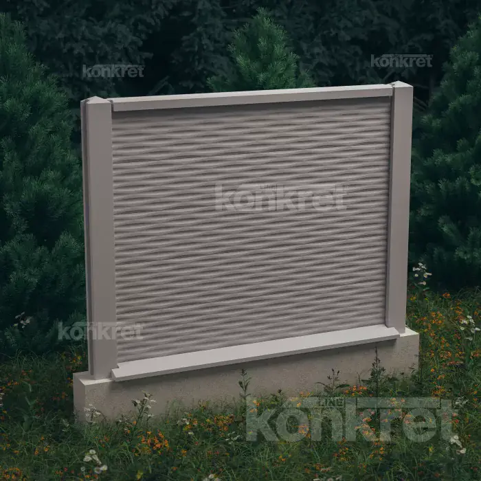 Betonska ograda Ocean (KM202), visina 150 cm, siva (standardna)