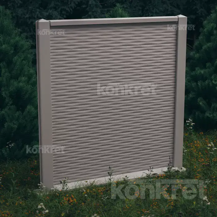 Betonska ograda Ocean (KM202), visina 210 cm, siva (standardna)