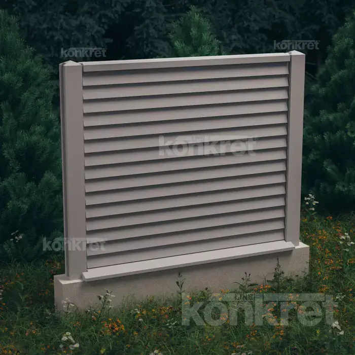 Betonska ograda Rain Guard (KM209), visina 150 cm, siva (standardna)