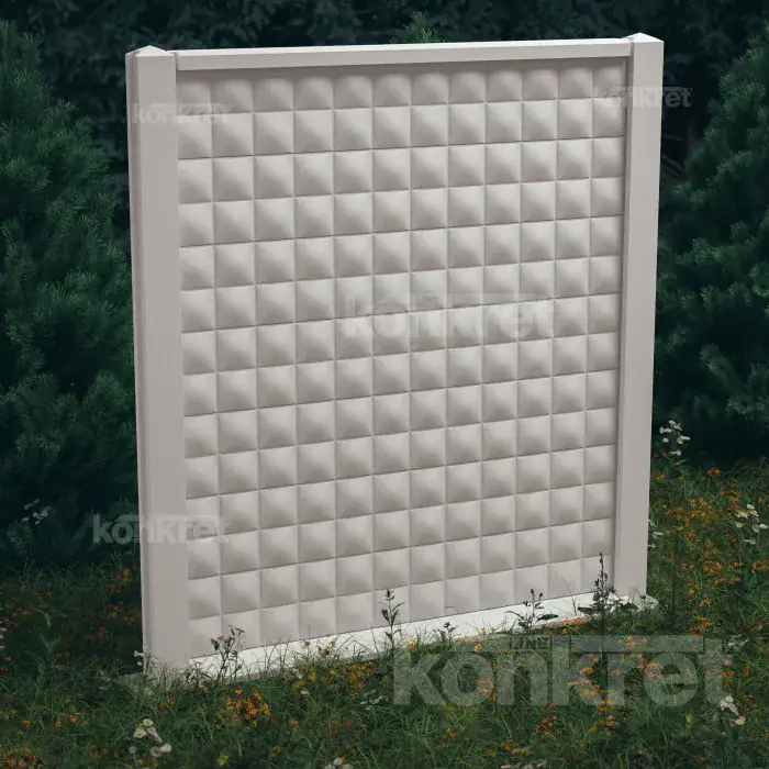 Betonska ograda Royal (KM205), visina 210 cm, bela (premium)