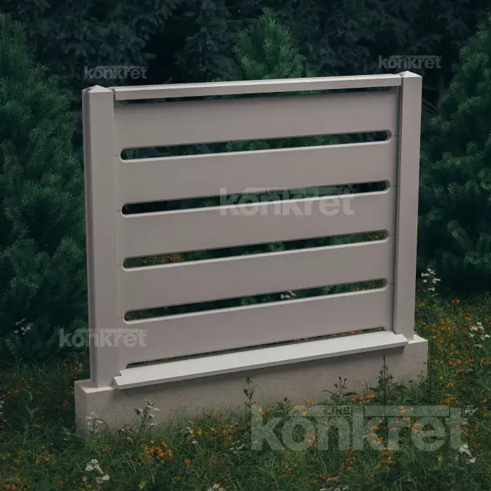 Betonska ograda Avalon (KV301), visina 150 cm, siva (standardna)