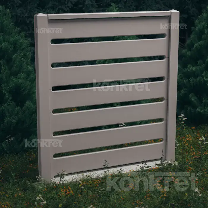 Betonska ograda Avalon (KV301), visina 210 cm, siva (standardna)