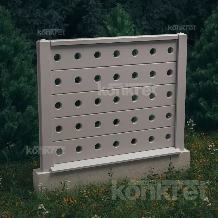 Betonska ograda Lights (KV202), visina 150 cm, siva (standardna)