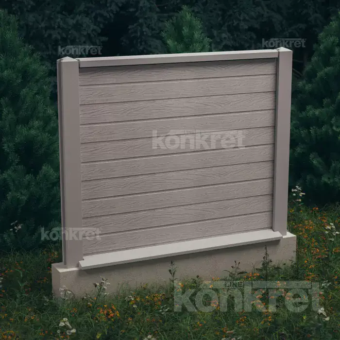 Betonska ograda Lightwood (KM300), visina 150 cm, siva (standardna)