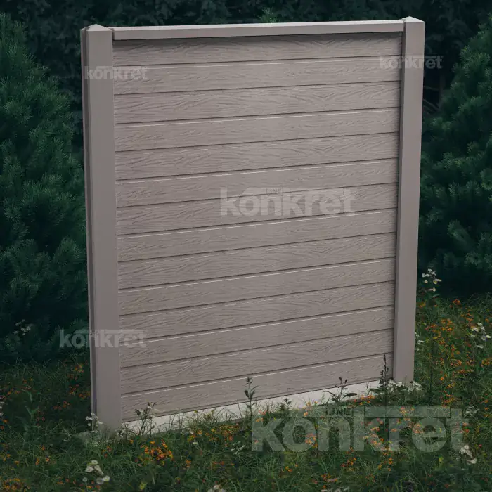 Betonska ograda Lightwood (KM300), visina 210 cm, siva (standardna)