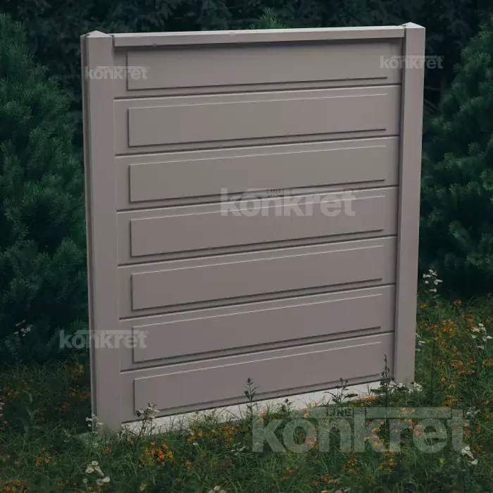 Betonska ograda Nova (KS402), visina 210 cm, siva (standardna)