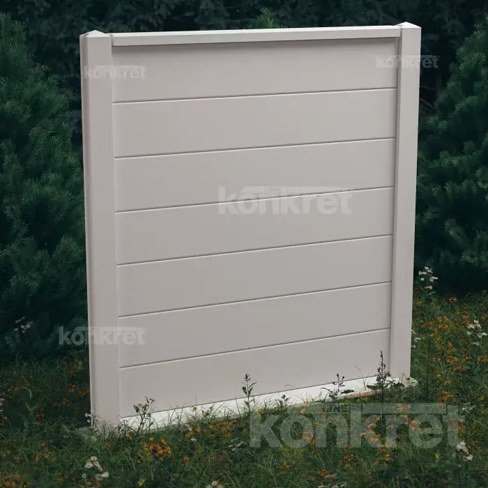 Betonska ograda Simple (KV100), visina 210 cm, bela (premium)