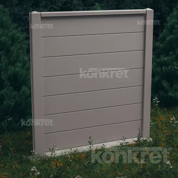 Betonska ograda Simple (KV100), visina 210 cm, siva (standardna)
