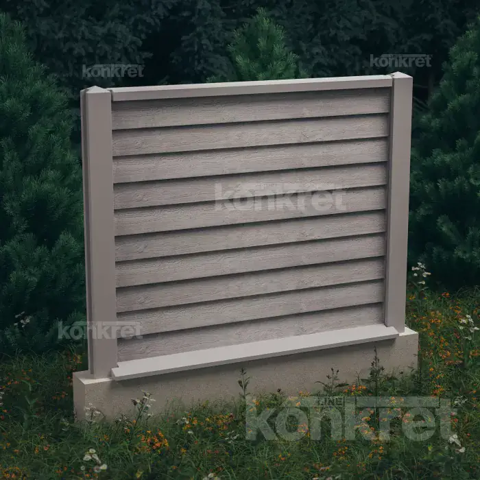Betonska ograda Timberlap (KT104), visina 150 cm, siva (standardna)
