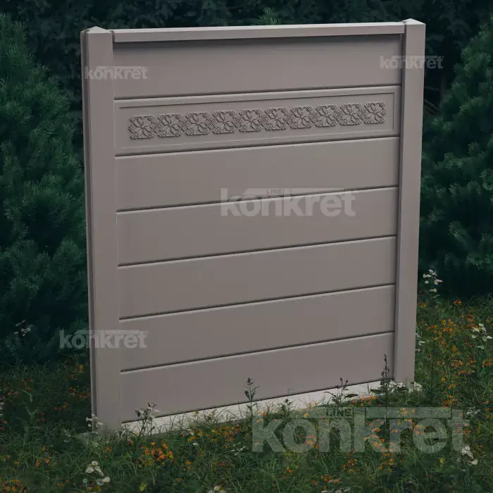 Betonska ograda Traditional (KV111), visina 210 cm, siva (standardna)